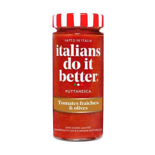 Italians Do It Better Sauce Tomates Fraîches et Olives 290g