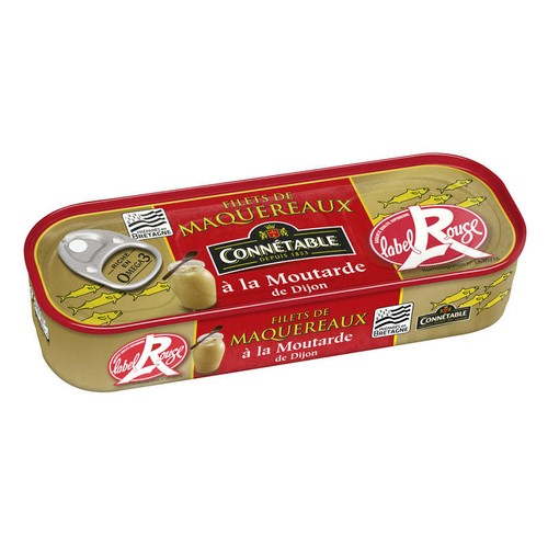 Connétable Filets de Maquereaux à la moutarde de Dijon Label Rouge 169 g
