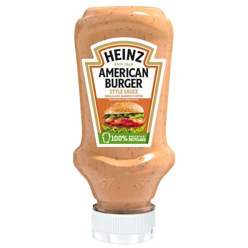 Heinz American Burger Sauce Flacon Souple Top Down 230g