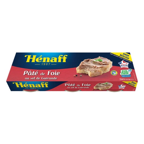 Hénaff Pâté De Foie 3x78g