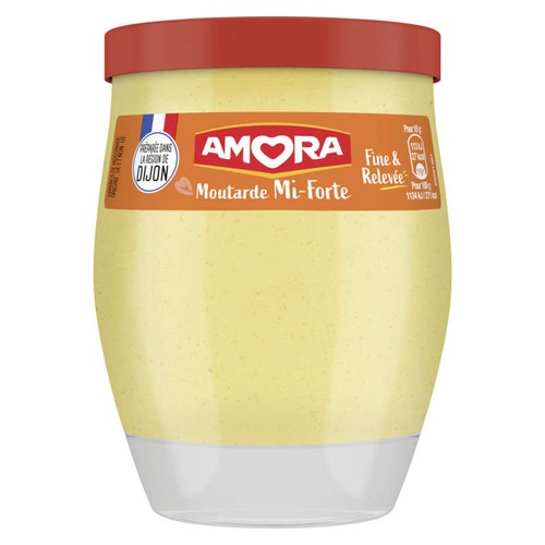 Amora Moutarde Mi-Forte Verre 230g