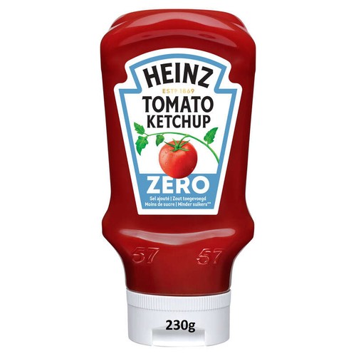 Heinz Ketchup Zéro Sel Ajouté Et Réduit En Sucre 230g