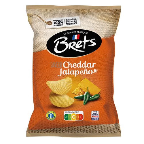 Brets Chips Au Cheddar Et Au Piment 125g