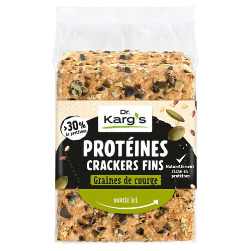 Dr. Karg´s Crackers fins aux protéines & graines de courge 150g