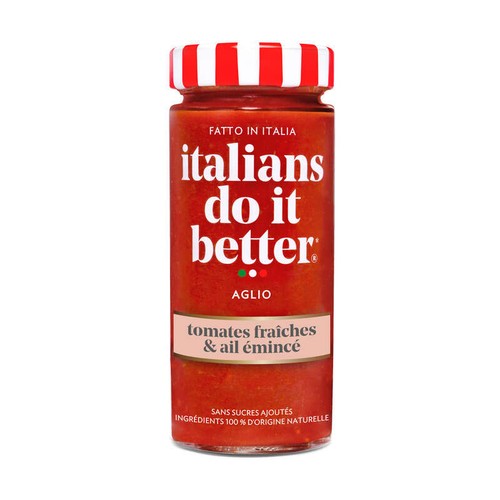 Italians Do It Better Sauce Tomates Fraîches & Ail émincé 290g