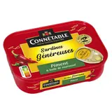 Connétable Sardines Huile De Tournesol Piment 140g