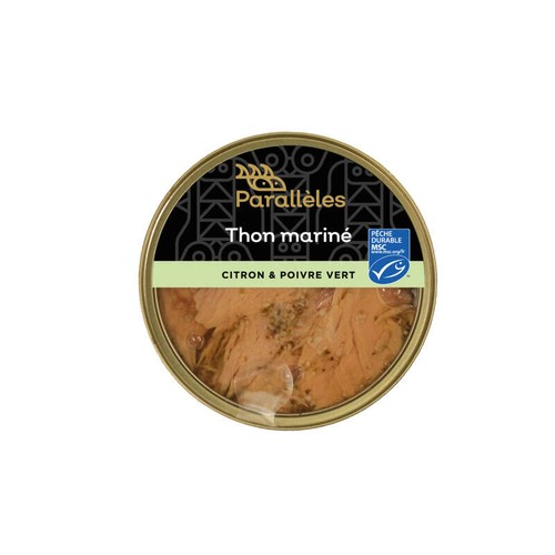 Parallèles Thon Spécial Dégustation En Morceaux, Poivre Vert Et Citron 160g