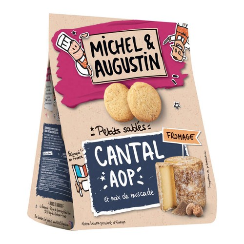 Michel & Augustin Sablés cantal AOP et noix de muscade 100g