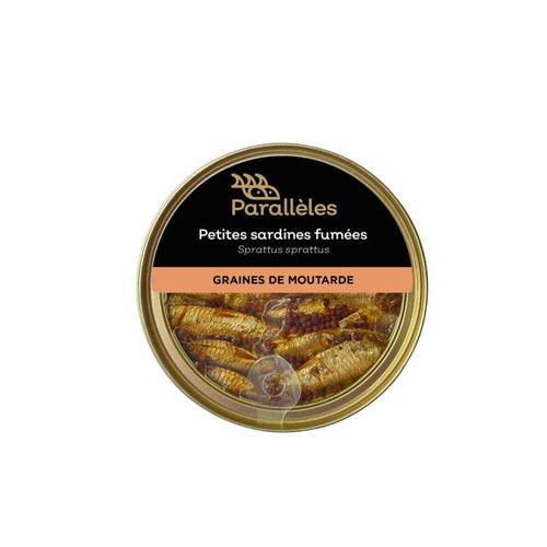 Parallèles Petites sardines fumées de Riga à l'huile de colza 112g