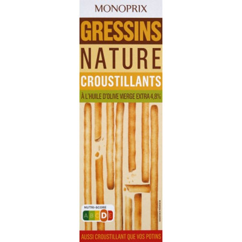 Monoprix Gressins nature 125g