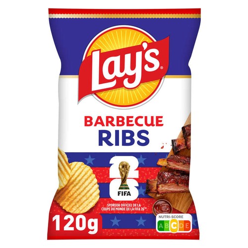 Lay's Chips Ondulées Saveur Barbecue Ribs 120g