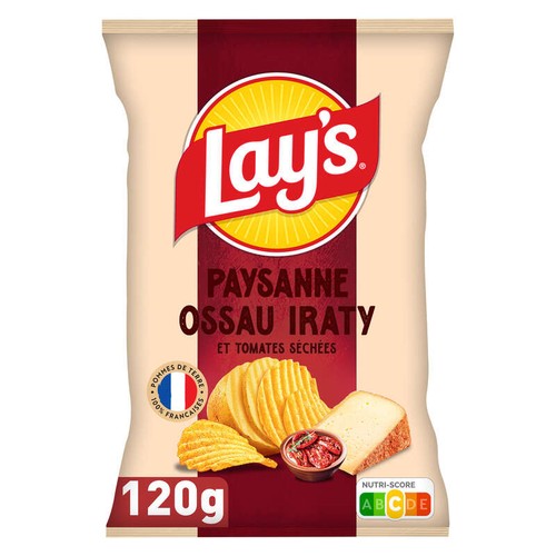 Lay's Chips Paysanne Saveur Ossau Iraty et Tomates Séchées 120g