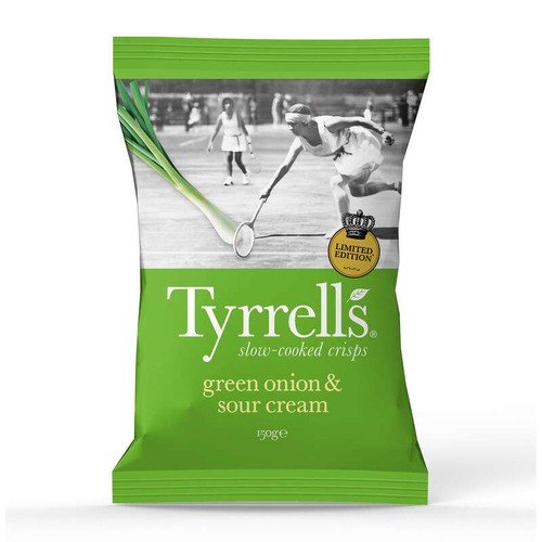 Tyrrell's Chips de pomme de terre green oinon sour cream 150g