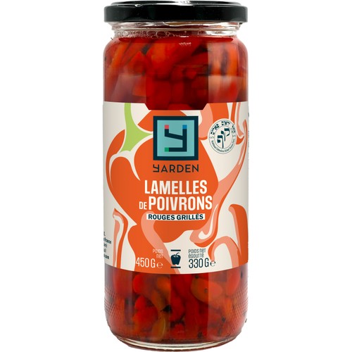 Yarden Poivrons rouges grillés en lamelle 450g