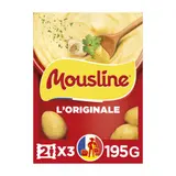 Mousline Purée Nature de Pommes de Terre Françaises Sachet x3 - 195g