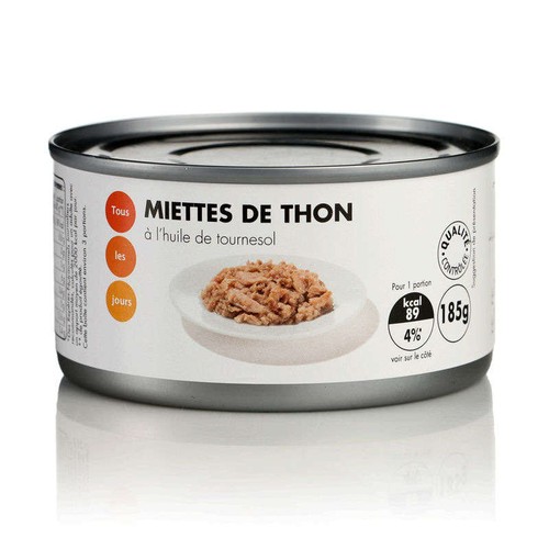 Tous les Jours Miettes Thon à l’huile de tournesol 185g