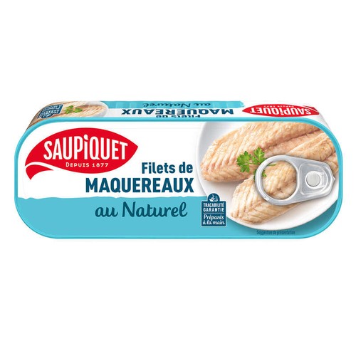 Saupiquet Filets De Maquereaux Au Naturel 169G