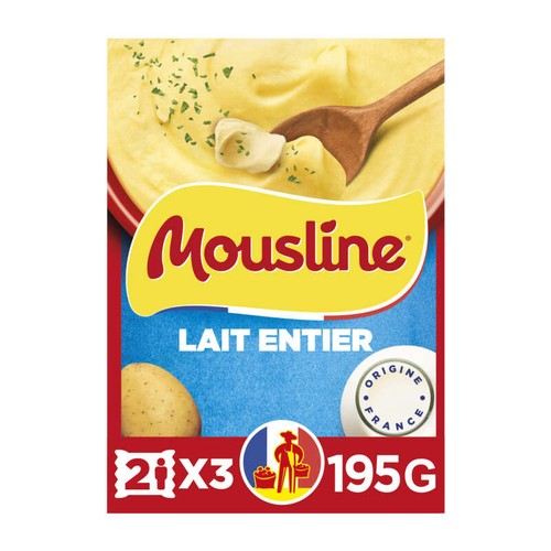 Mousline Purée au Lait Entier 3x65g