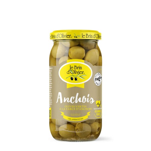 Le Brin D'Olivier Olives Vertes À La Farce D'Anchois 200g