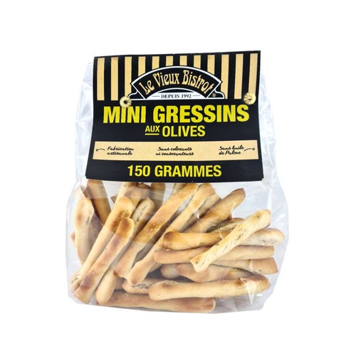 Le Vieux Bistrot Mini Gressins Aux Olives 150g