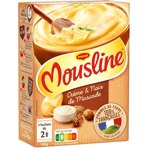 Mousline Purée Crème de Muscade 3x65g
