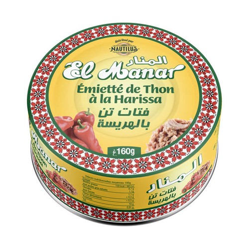 El Manar Emietté de Thon à la Harissa 160g