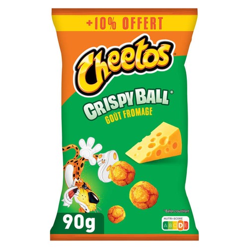 Cheetos Crispy Ball Biscuits Apéritifs Soufflés Goût Fromage 90g + 10% Offert