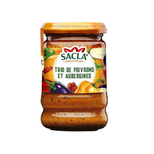 Sacla Sauce trio de poivrons et aubergines 190g