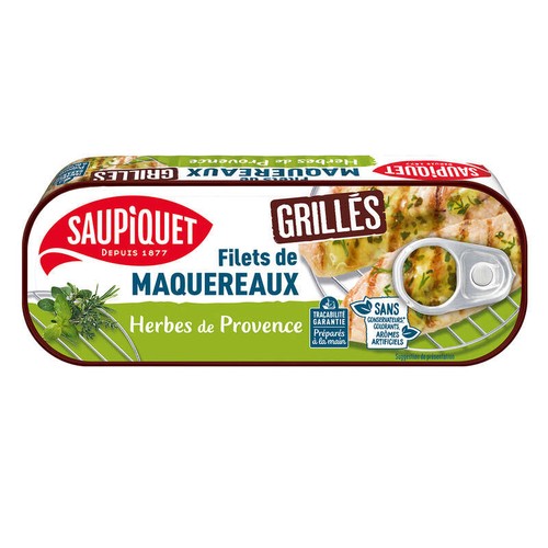 Saupiquet Filets De Maquereaux Grillés Herbes De Provence 120G