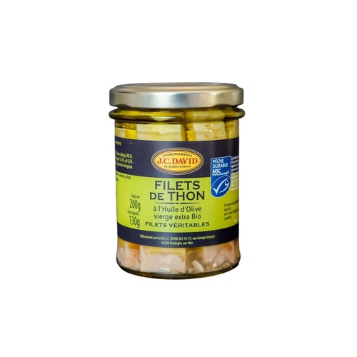 Jc David Filet de Thon à l'huile d'olive Bio 200g