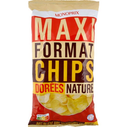 Monprix Chips nature maxi format 350g