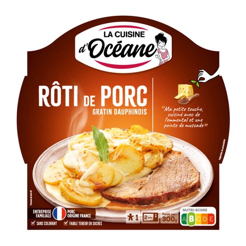 La Cuisine d'Océane Rôti de Porc et gratin Dauphinois 300g