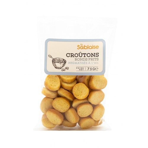 La Sablaise Croutons Ronds Frits à l'Ail 75g