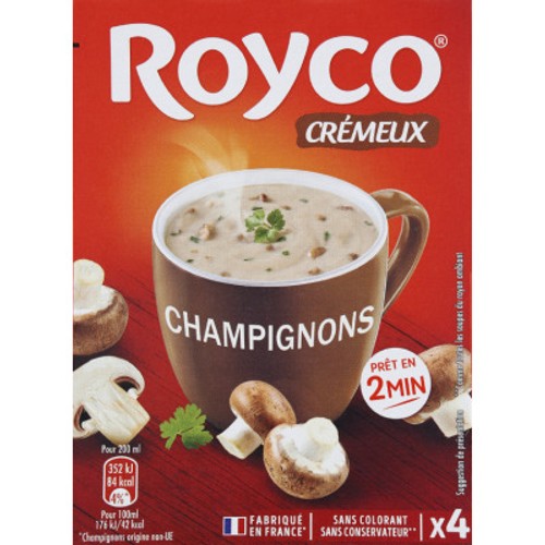 Royco Soupe à la Crème de champignons 4x16g