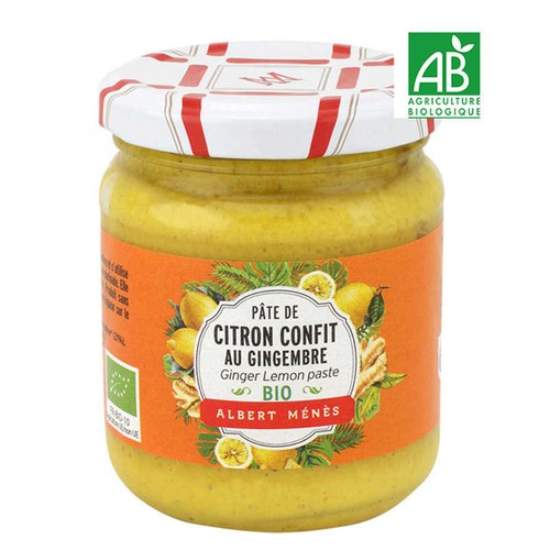 Albert Ménès Pâte De Citron Confit Au Gingembre Bio 210g