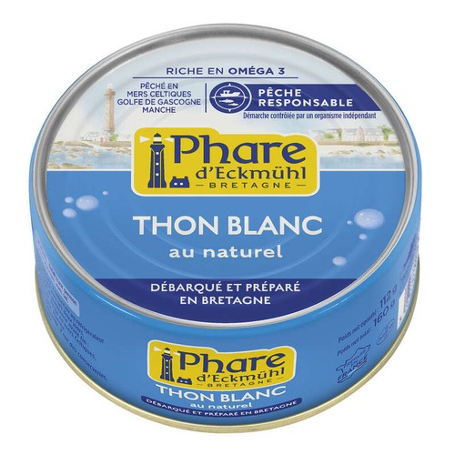 Phare D'Eckmühl Thon Blanc au Naturel 112g