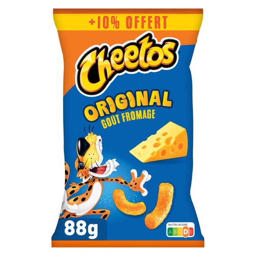 Cheetos L'Original Biscuits Apéritifs Soufflés Goût Fromage 80g + 10% Offert