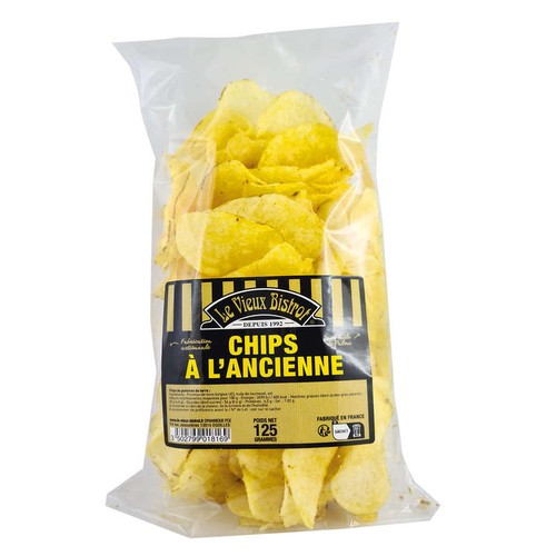 Le Vieux Bistrot Chips Artisanales À L'Ancienne Le Sachet De 125g