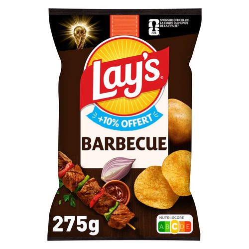 Lay's Chips Saveur Barbecue 250g +10%