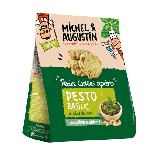 Michel & Augustin Crakers apéritifs  au pesto 90g