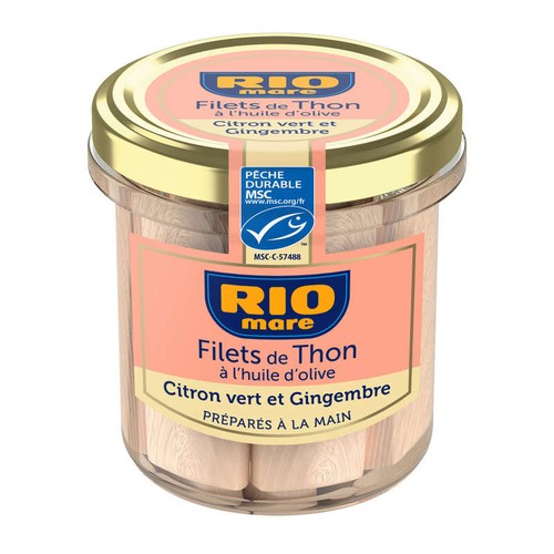Rio Mare Filets de Thon à l'Huile d'Olive Citron Vert Gingembre 130g
