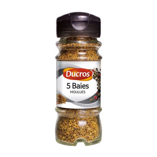 Ducros 5 Baies Moulues, Doux, Assemblage De Poivres & Épices, 35g