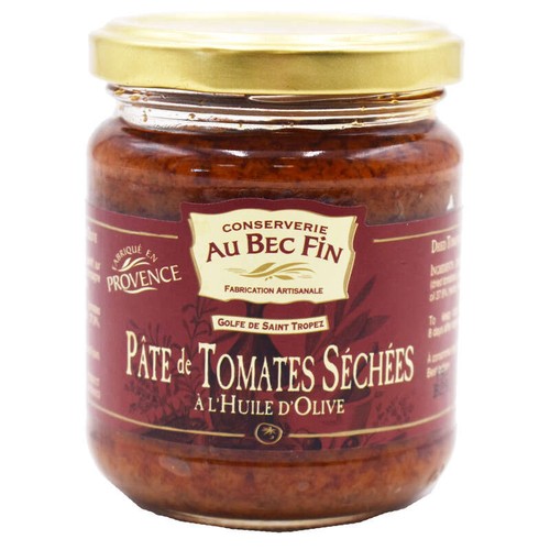 Conserverie au Bec Fin Pâte de Tomates Séchées à l'Huile D'Olive Vierge Extra