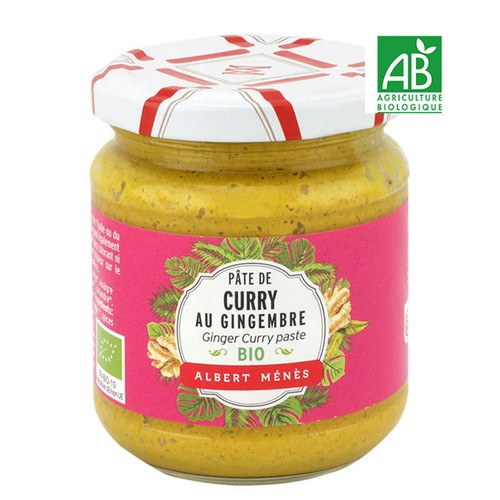 Albert Ménès Pâte De Curry Au Gingembre Bio 210g