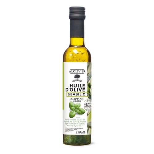 A L'Olivier Huile d’olive au basilic 25cl
