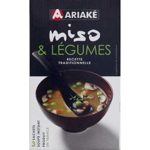 Ariaké Miso & Légumes Recette Traditionnelle 3 Sachets