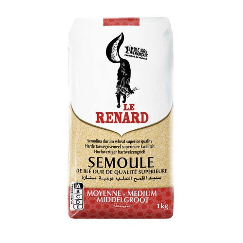 Le Renard Semoule De Blé Dur Qualité Supérieure Moyenne 1Kg