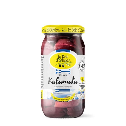 Brin d'Olivier Olives noires au naturel Kalamata 220g