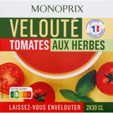 Monoprix Velouté de tomates 2x30cl