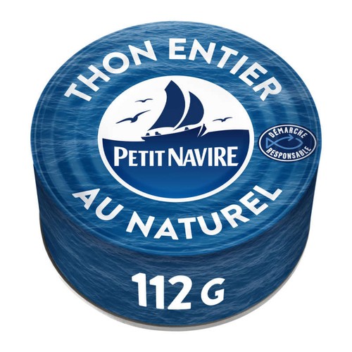 Petit Navire Thon entier naturel responsable 112g